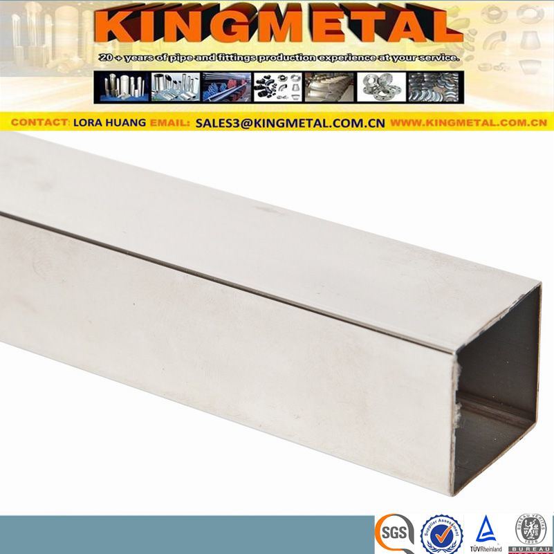 China ASTM A554 304/Tp316L/347H/201 Polished Welded Stainless Steel Square Pipe (KM-56)