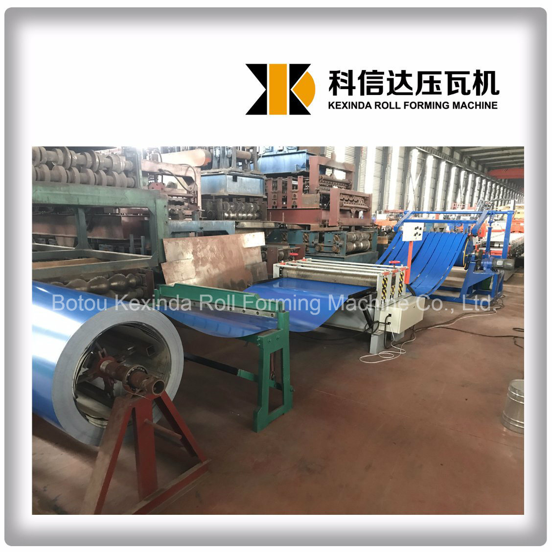 China Botou Kexinda Slitting Line Simple Decoiler Slitting Cutting Recoiler Line