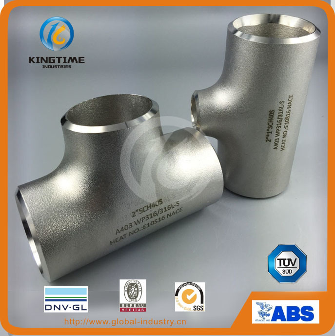 China Butt Welded Fitting Wp316/316L Stainless Steel Equal Tee Pipe Fitting (KT0112)