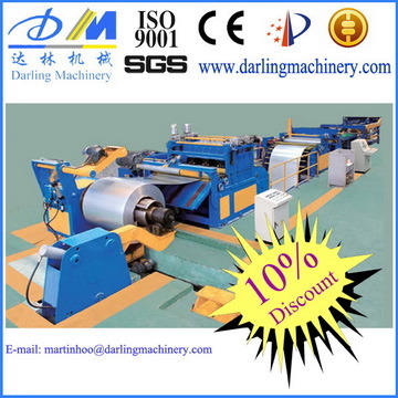 China Htt44-5X1250 Steel Roll Automatic Uncoiling Leveling Cutting Stacking Line