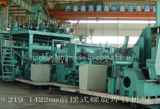 China SSAW Mill (D219-1422mm) Spiral Pipe Machine