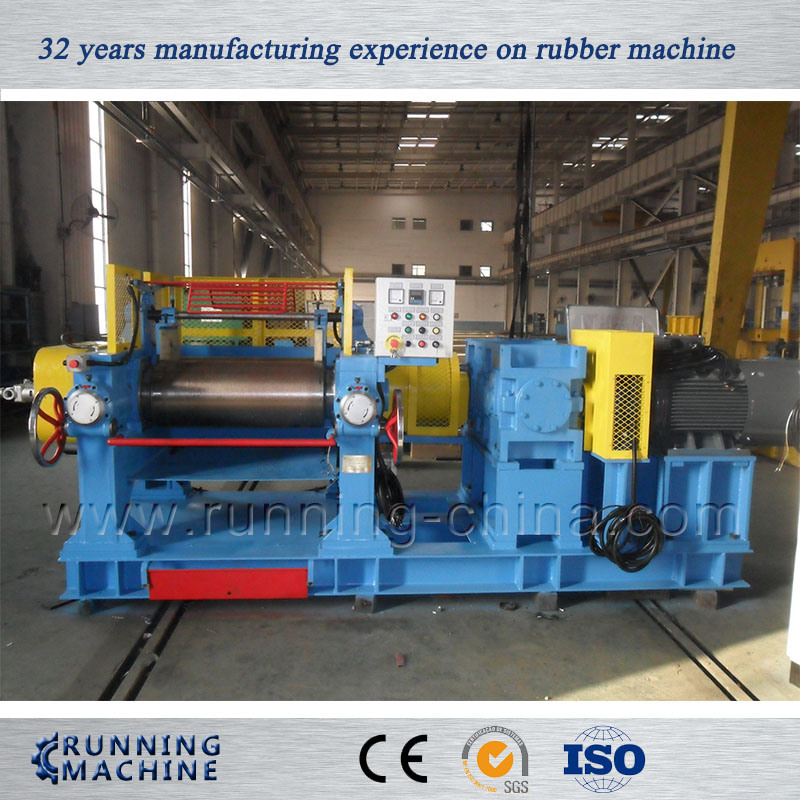  Two Roll Rubber Open Mixing Mill with Hard Tooth Reducer 