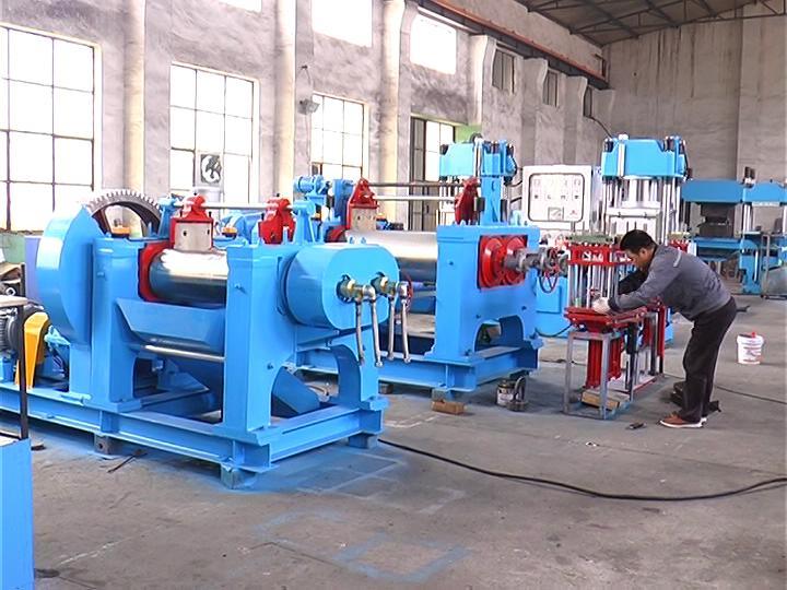  Heavy Duty Production Open Rubber Mixing Mill Two Roll Mill 