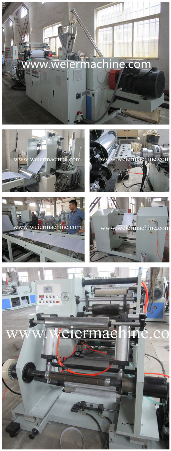  PVC Edge Banding Extrusion Line with Slitting Machine 600mm 