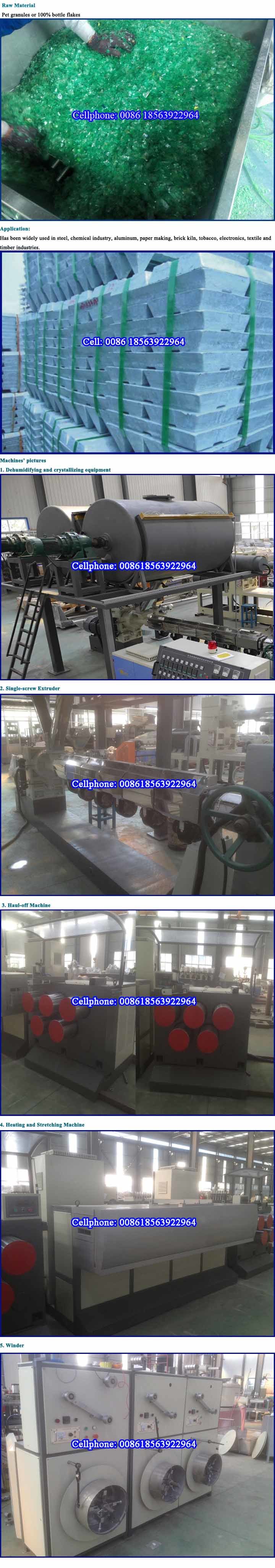  Pet High Output Slitting Strap Production Line 400kg/H 