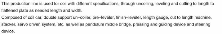  Aluminum Ctl Line/Aluminum Cut to Length Line 