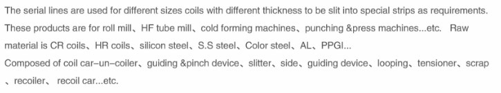  Recoiling Lines for Slit Coil Sheet 